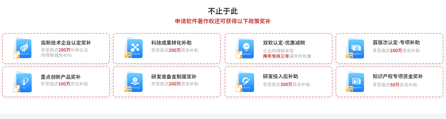 申請軟件著作權(quán)對應獎補政策