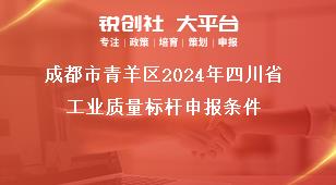 成都市青羊區2024年四川省工業質量標桿申報條件獎補政策