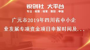 廣元市2019年四川省中小企業(yè)發(fā)展專項(xiàng)資金項(xiàng)目申報(bào)時(shí)間及報(bào)送要求獎補(bǔ)政策
